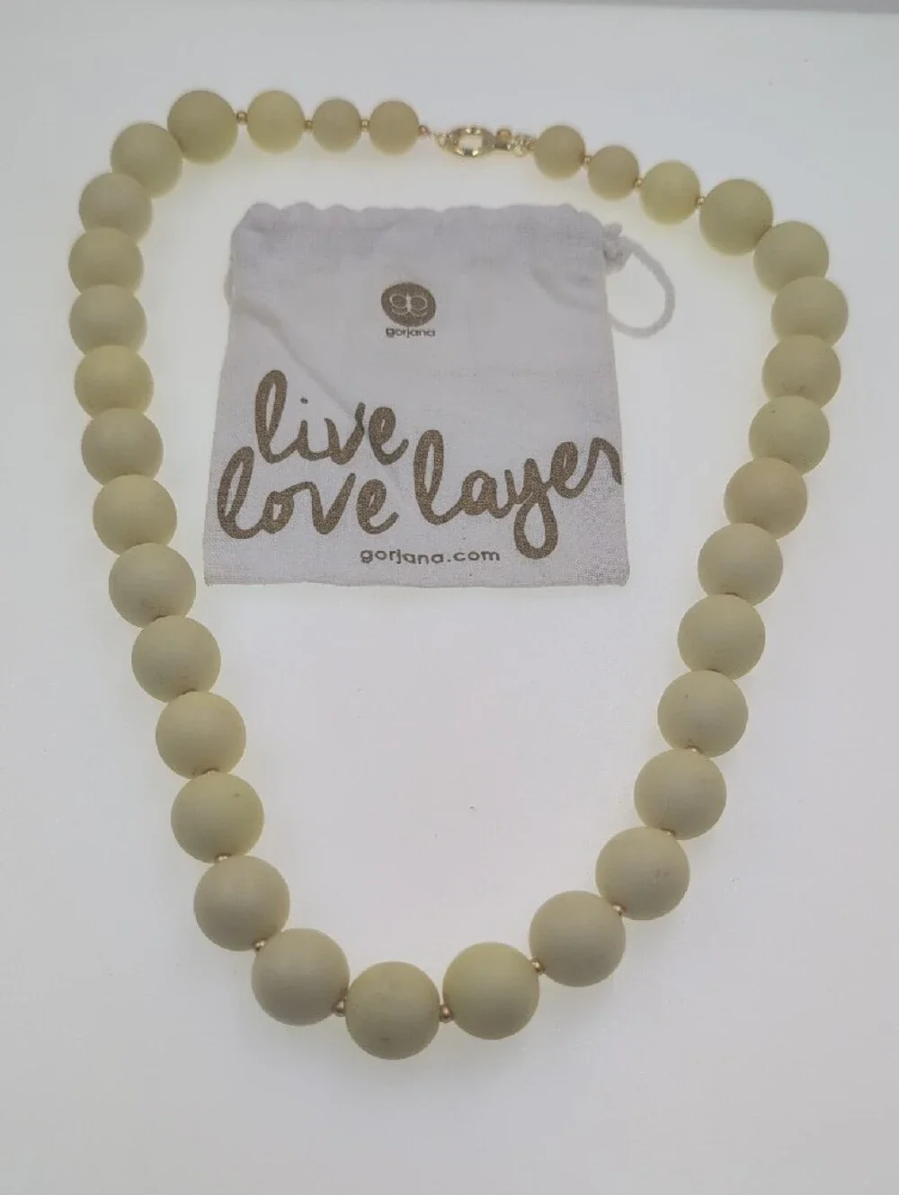 Gorjana Iris Matte Creamy Yellow Bead Necklace 0111
